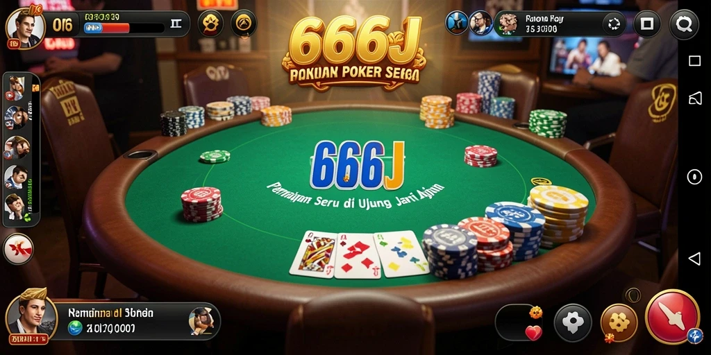 Gameplay seru di aplikasi poker 666J dengan antarmuka menarik.