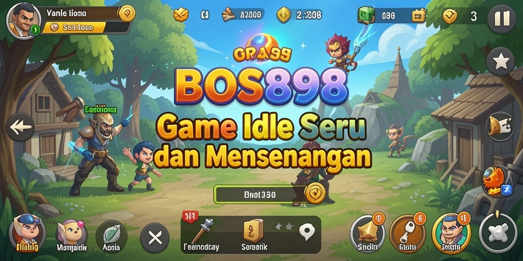 Tampilan gameplay BOS898 yang menampilkan karakter dan aktivitas Idle.