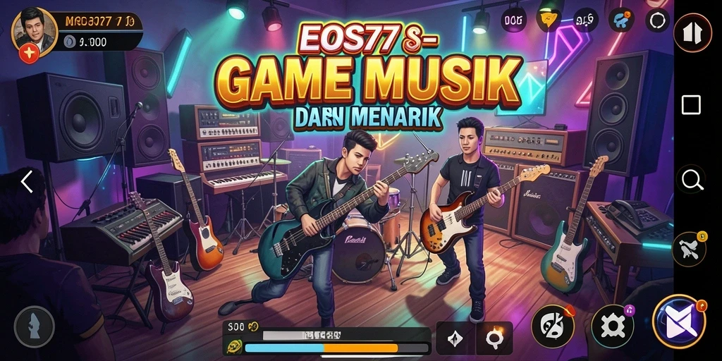 Gameplay seru dari aplikasi musik EOS77 yang interaktif.