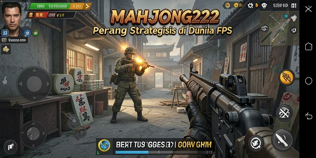 Screenshot gameplay MAHJONG222 menampilkan aksi pertempuran yang intens.