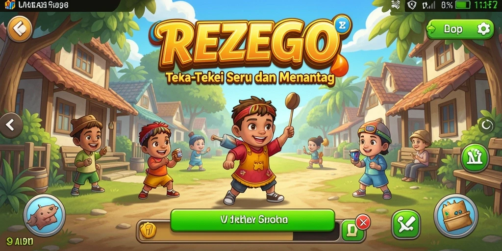 Screenshot utama REZEGO menampilkan gameplay Puzzle yang seru.