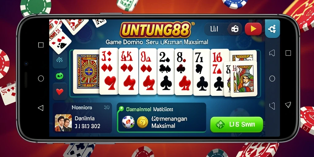 Tampilan gameplay seru dalam UNTUNG88 saat bermain Domino.